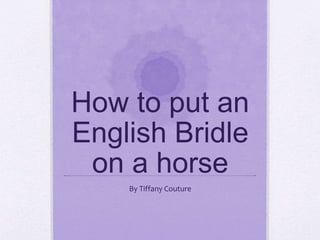 How to put an
English Bridle
on a horse
By Tiffany Couture
 