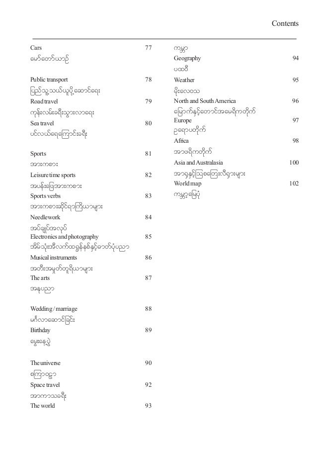 English burmese picture_dictionary