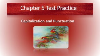 Chapter 5 Test Practice 
Capitalization and Punctuation 
 