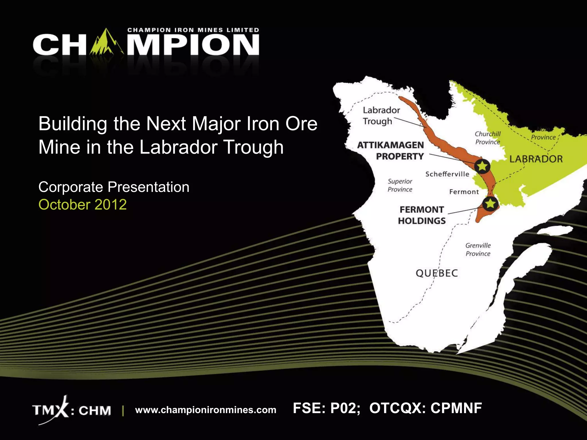 English champion iron mines october 2, 2012 PPT