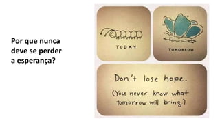 Por que nunca
deve se perder
a esperança?
 