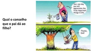 Qual o conselho
que o pai dá ao
filho?
 