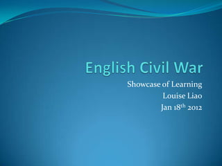 Showcase of Learning
         Louise Liao
        Jan 18th 2012
 