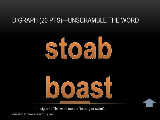 English class unscramble words game