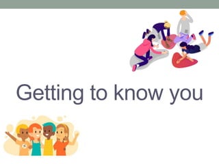 Getting to know you
 