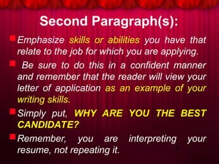 Job Paragraph English class 12 job application ppt.ppt123456u5u3u | PPT