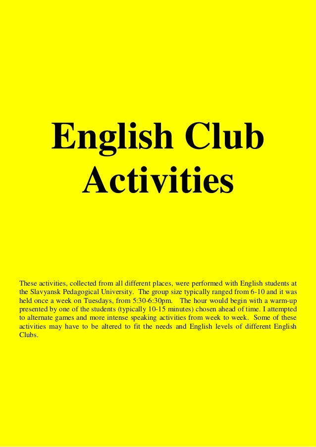 club activities