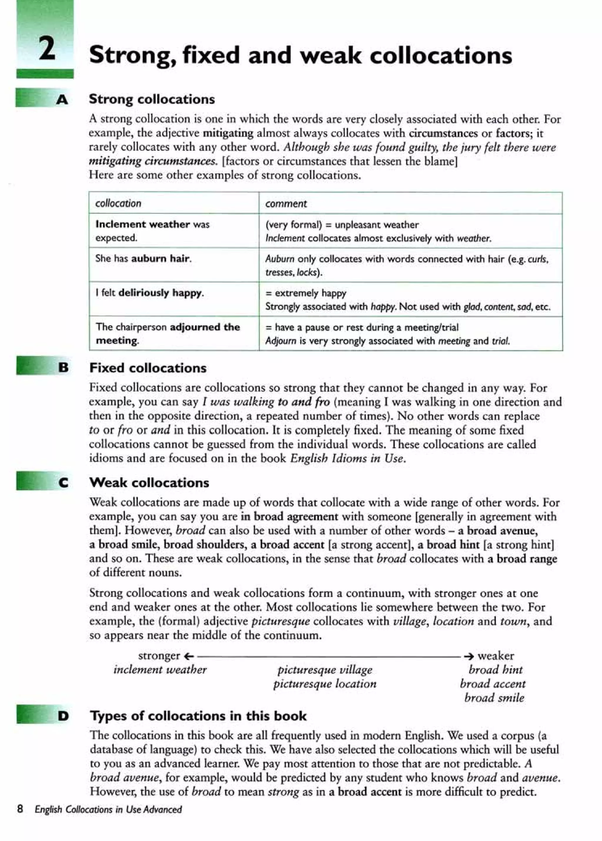 English collocations advanced
