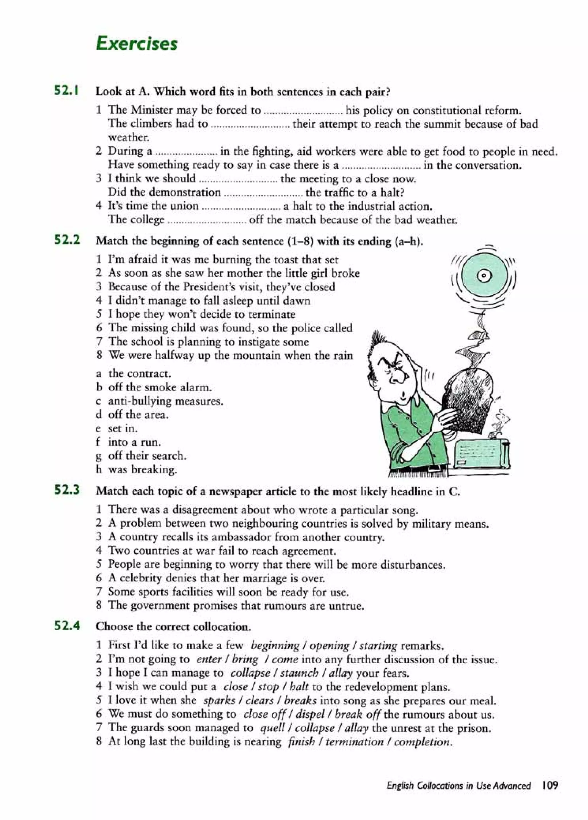 English collocations advanced