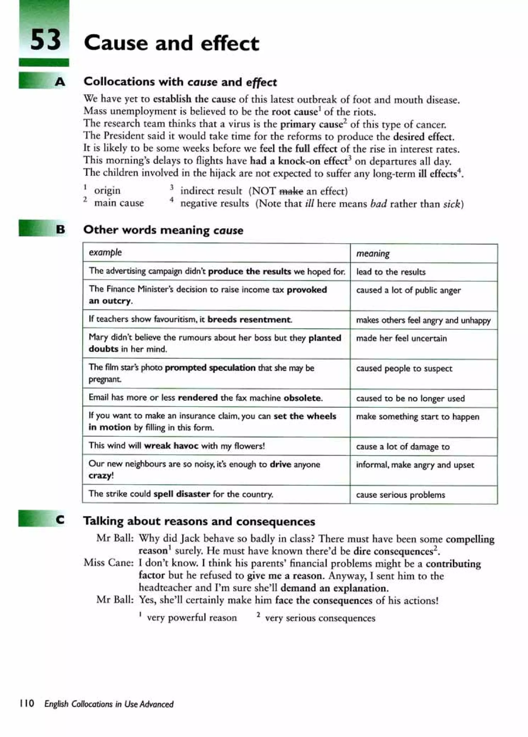 English collocations advanced