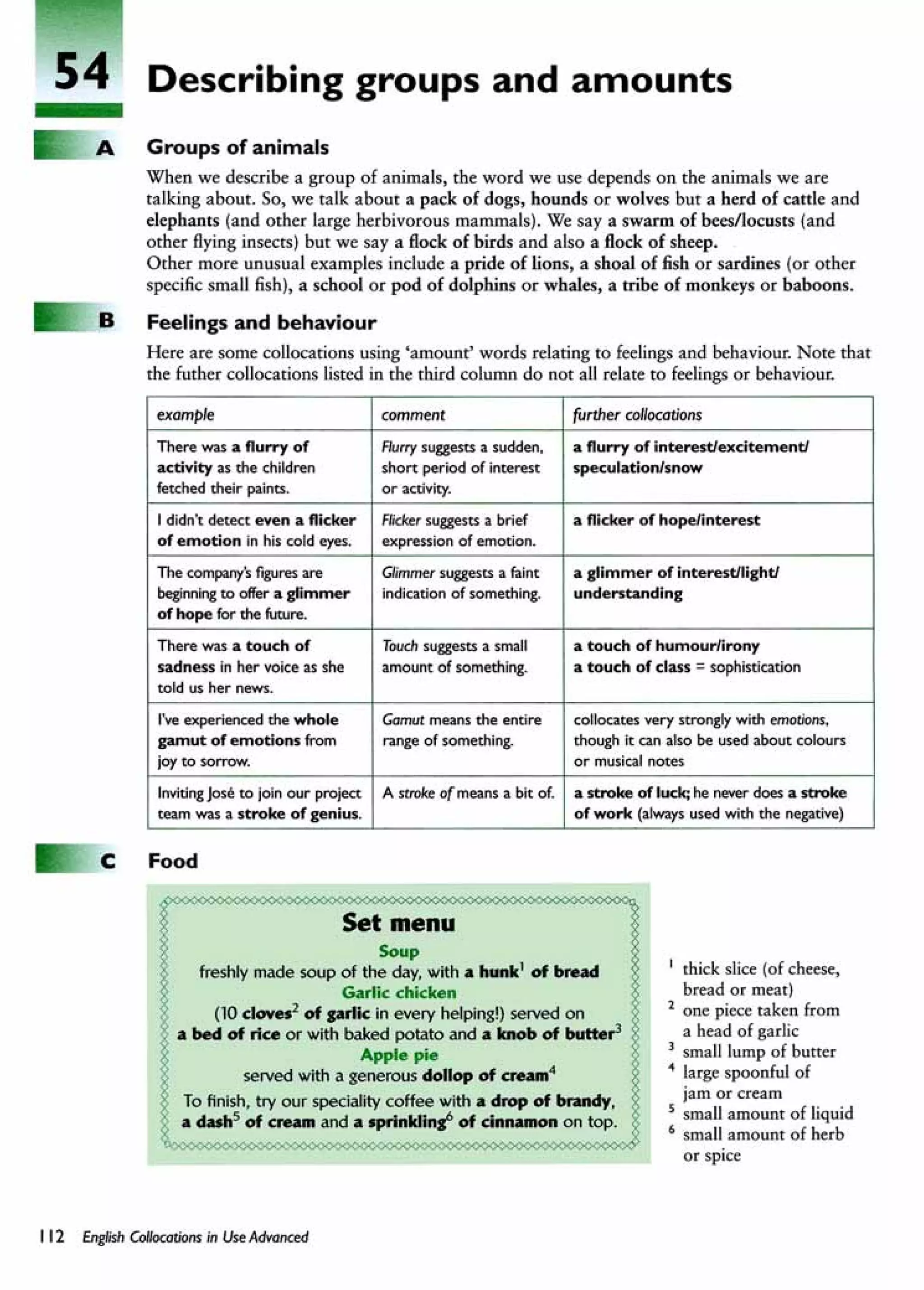 English collocations advanced