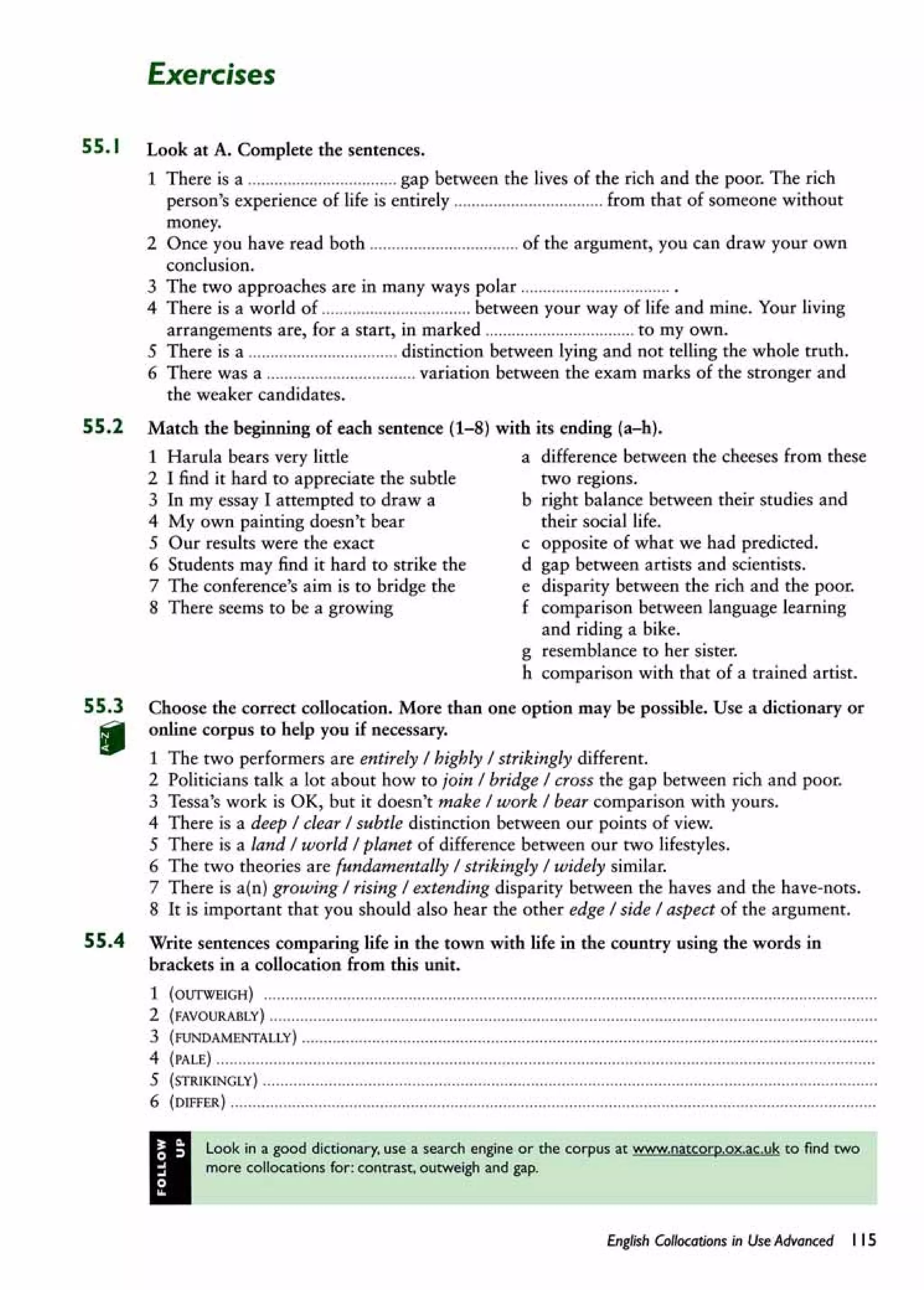 English collocations advanced