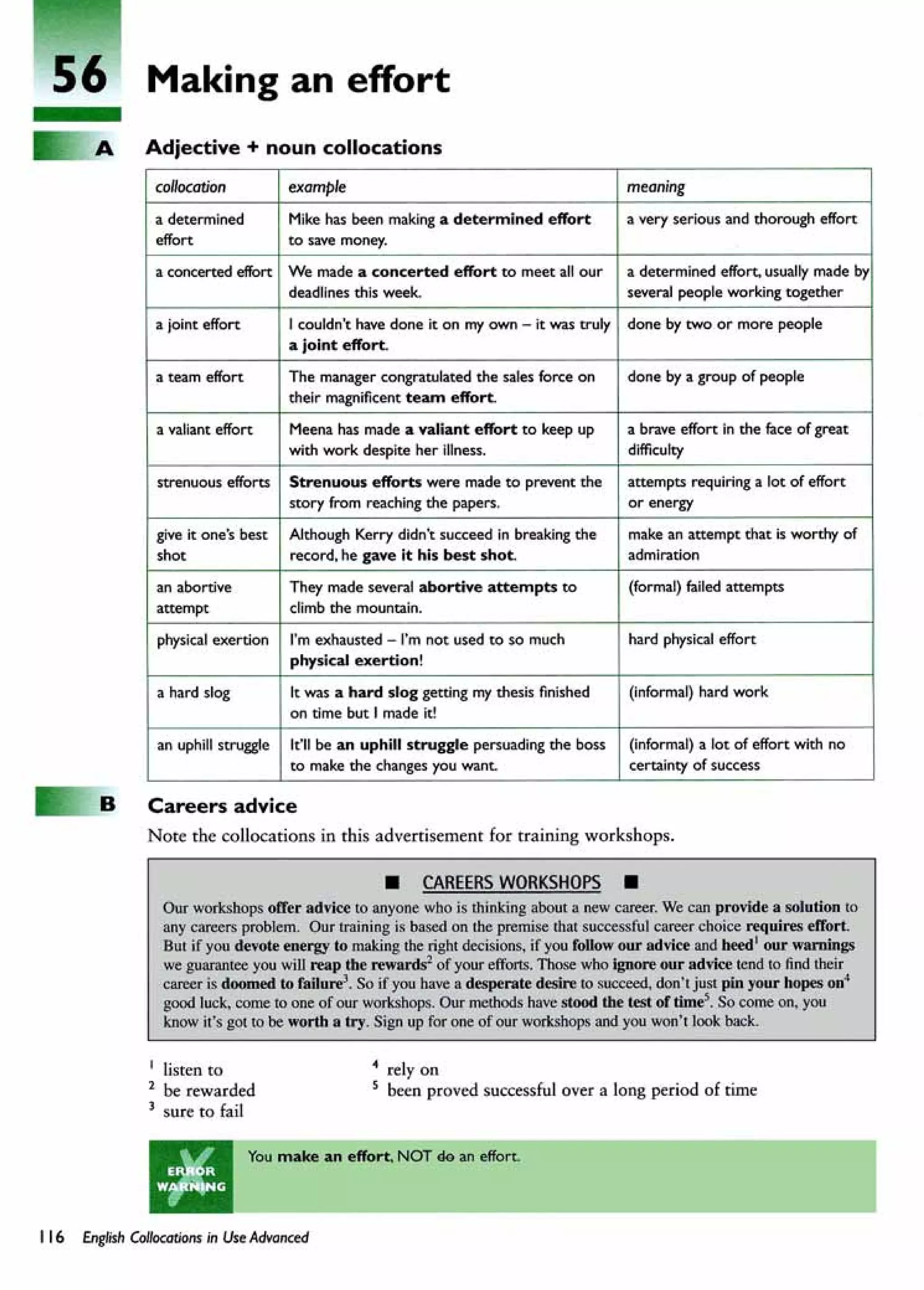 English collocations advanced