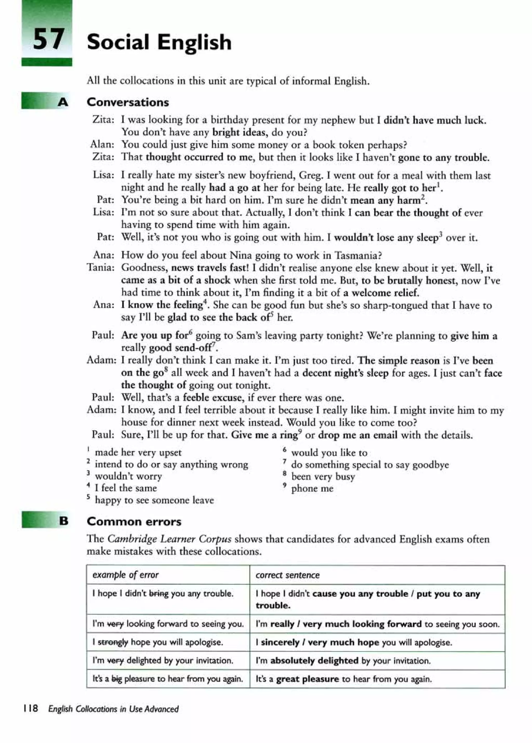 English collocations advanced