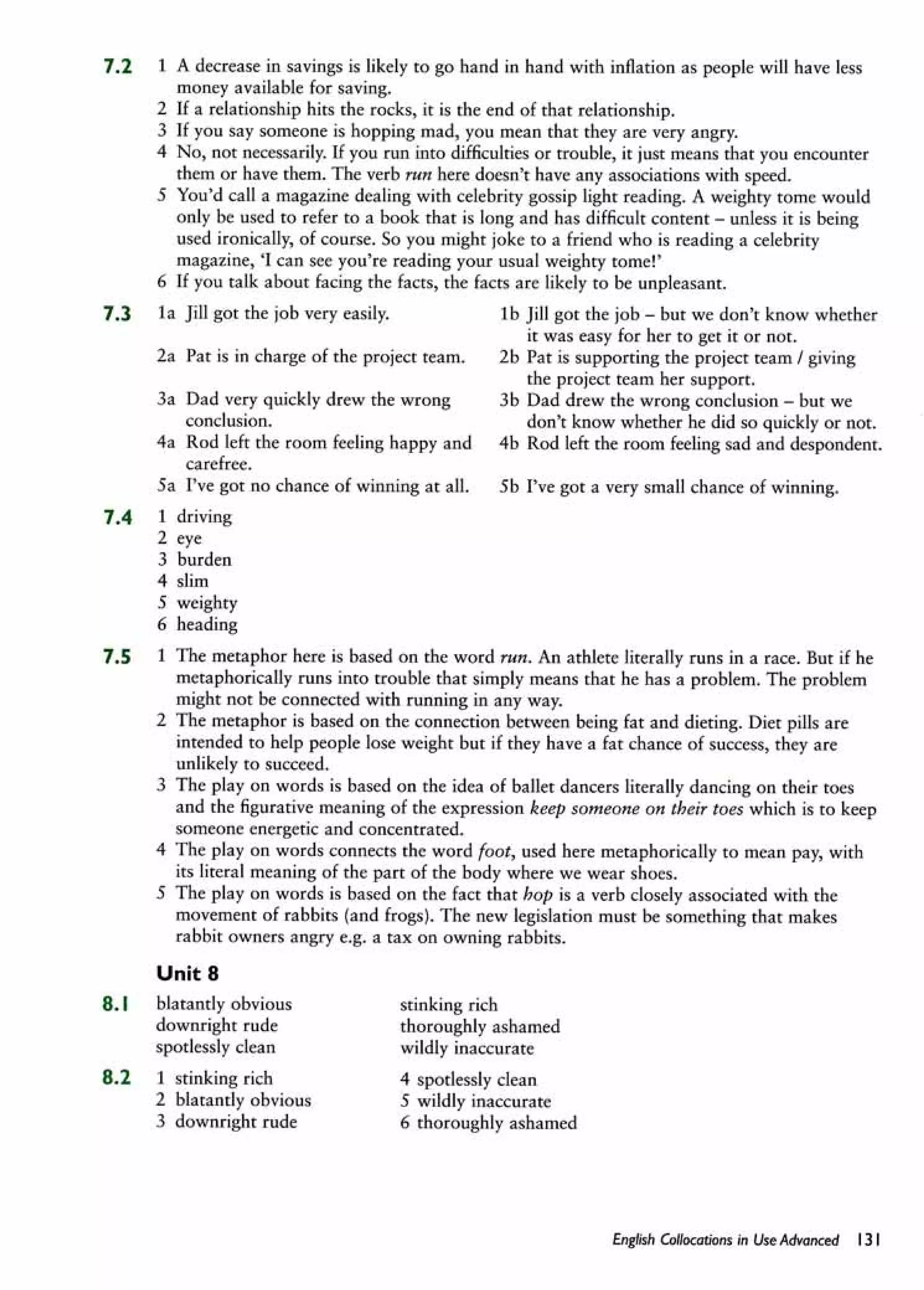 English collocations advanced
