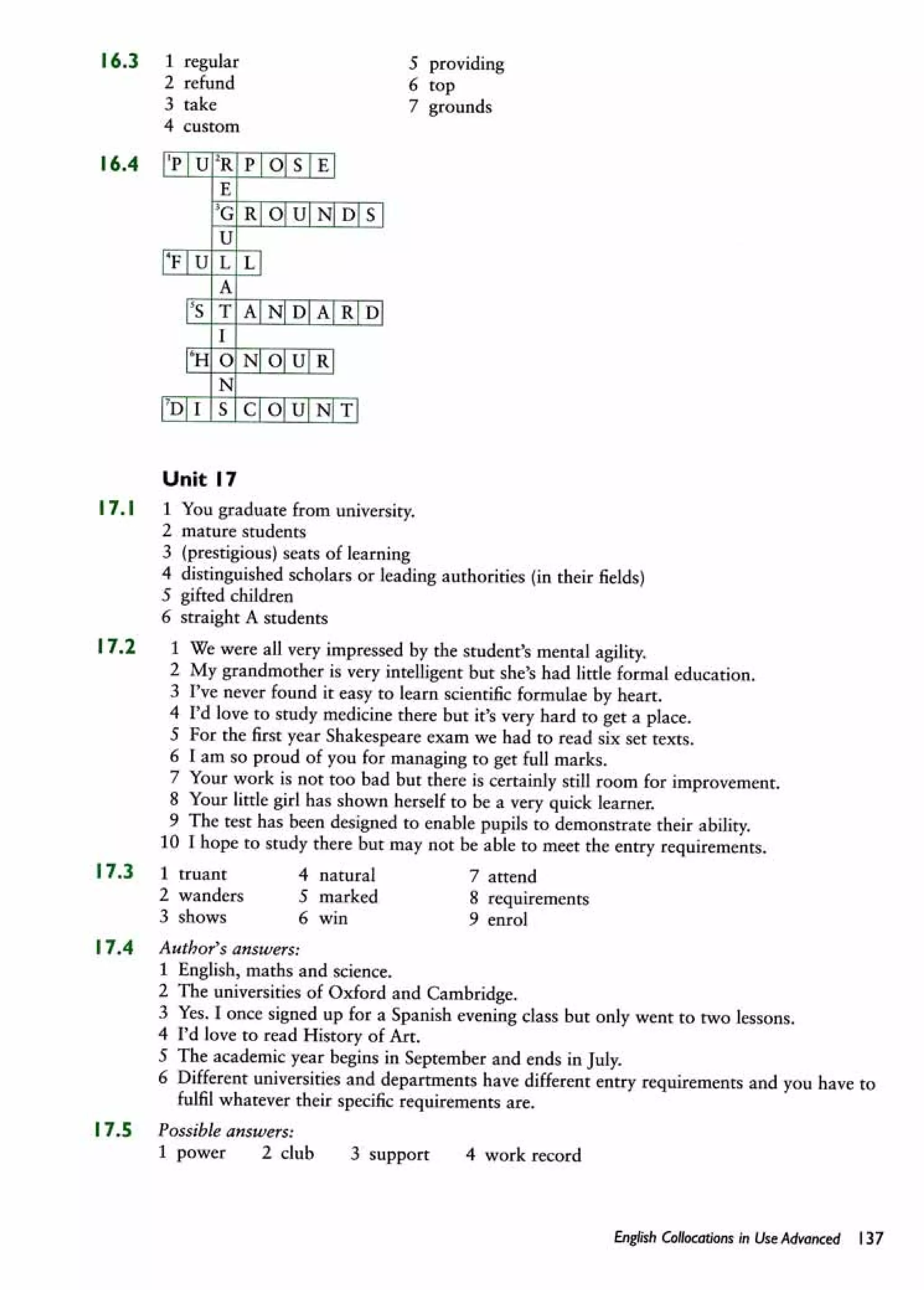 English collocations advanced