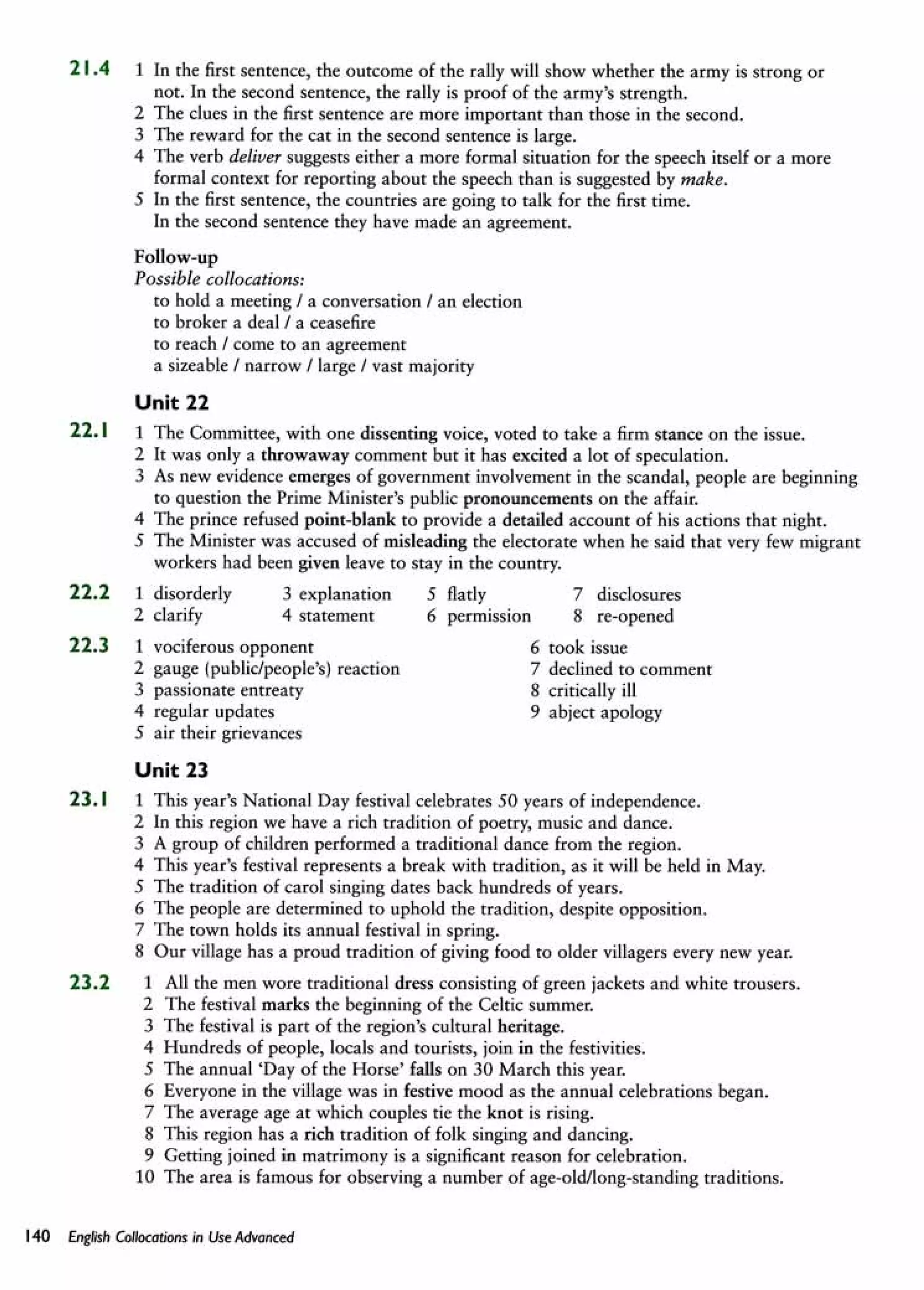 English collocations advanced