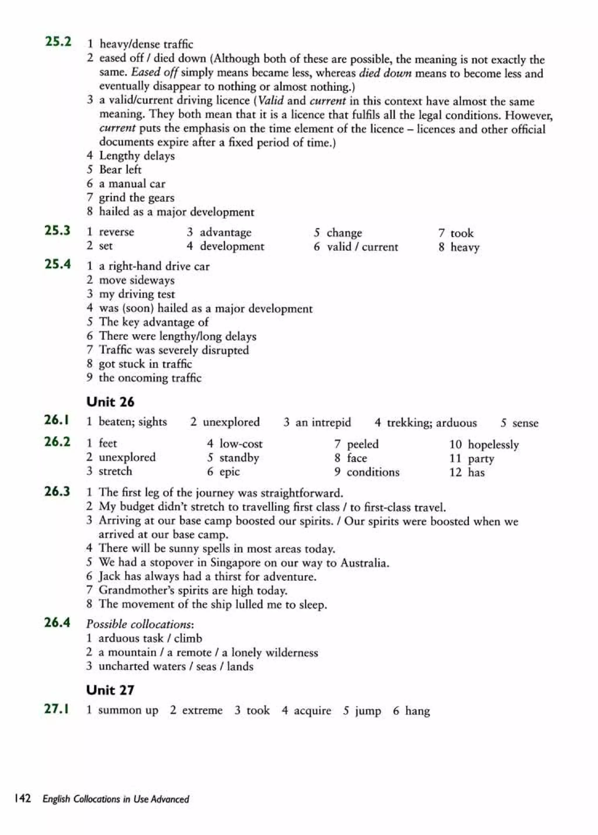 English collocations advanced