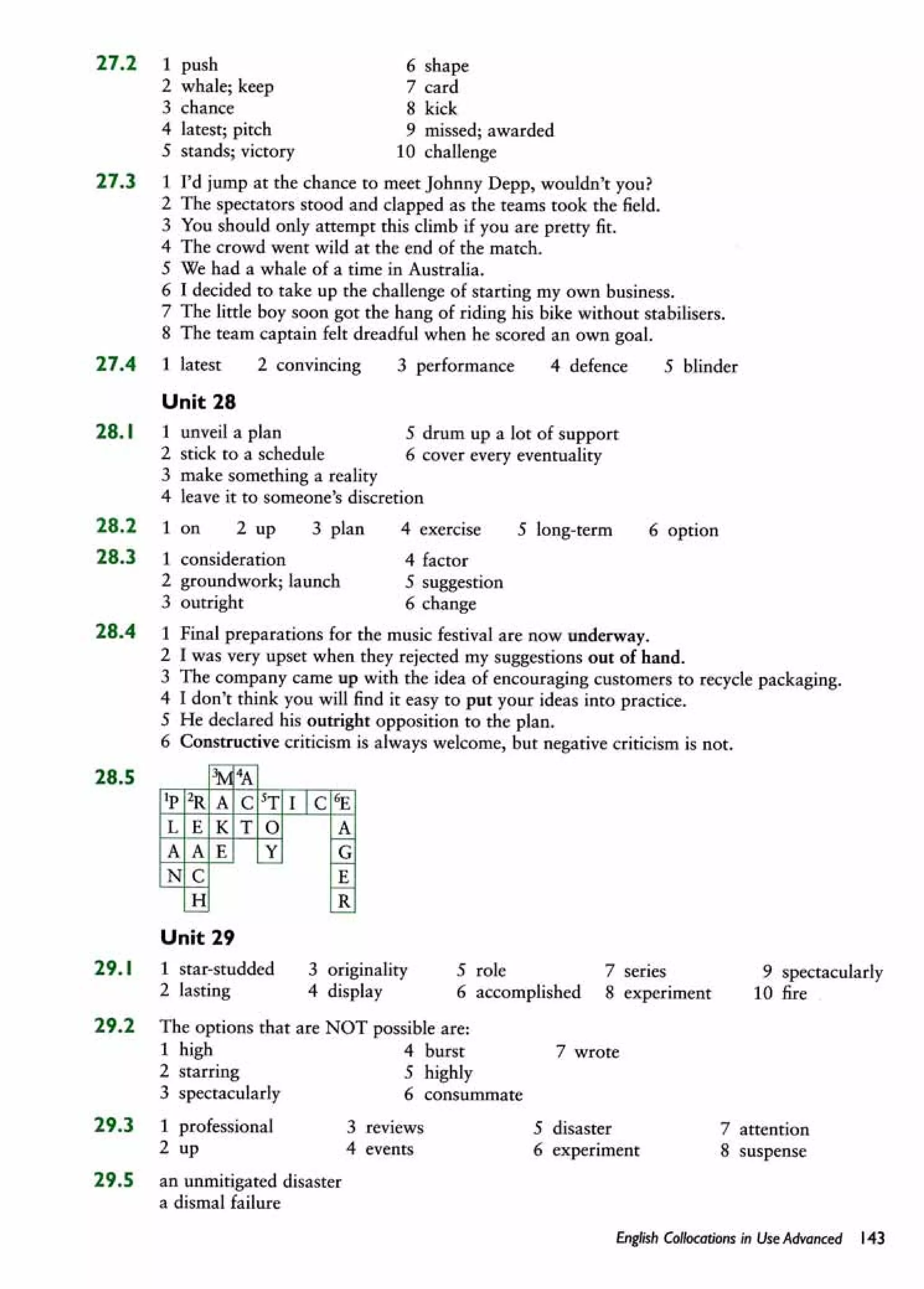 English collocations advanced