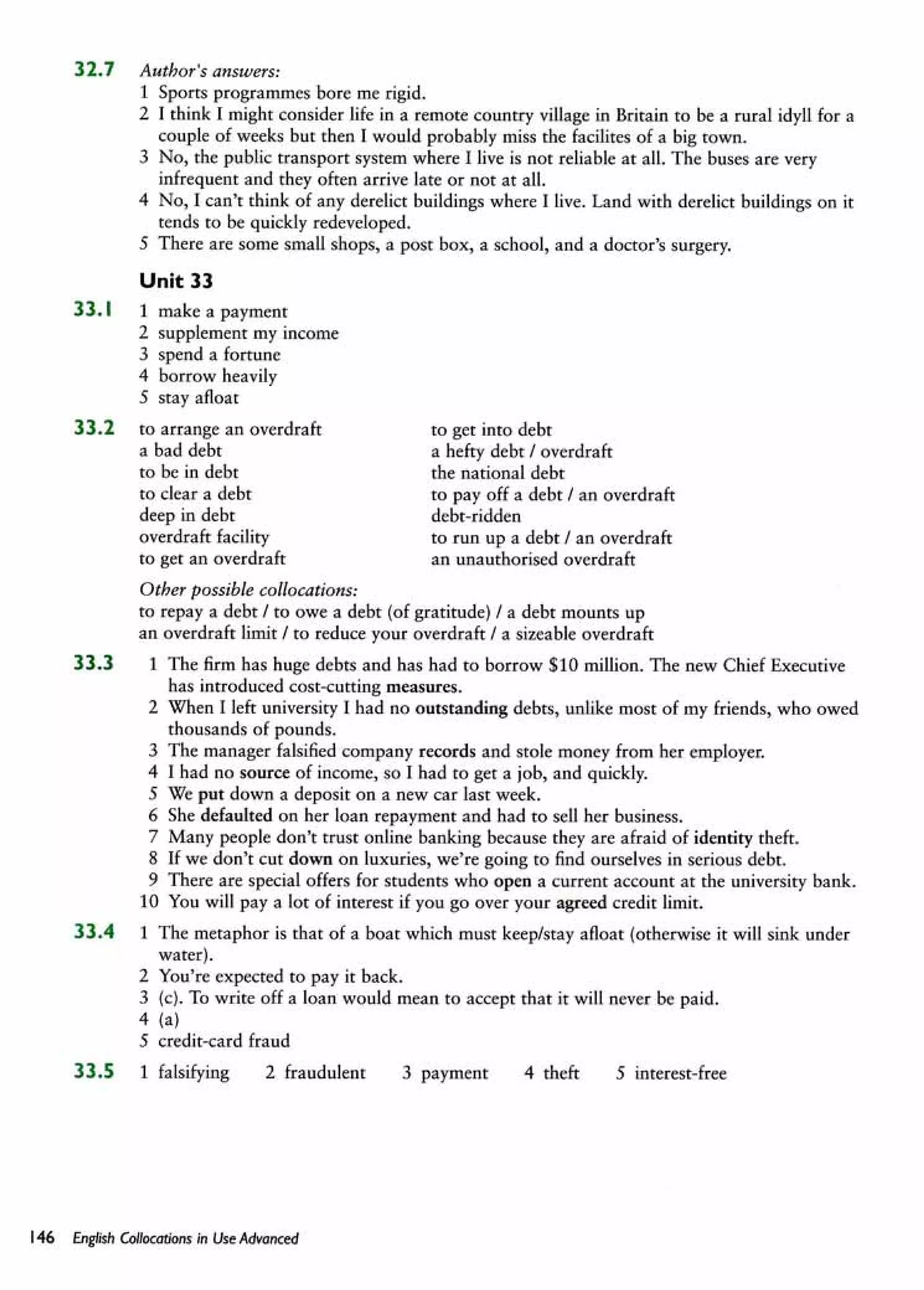 English collocations advanced