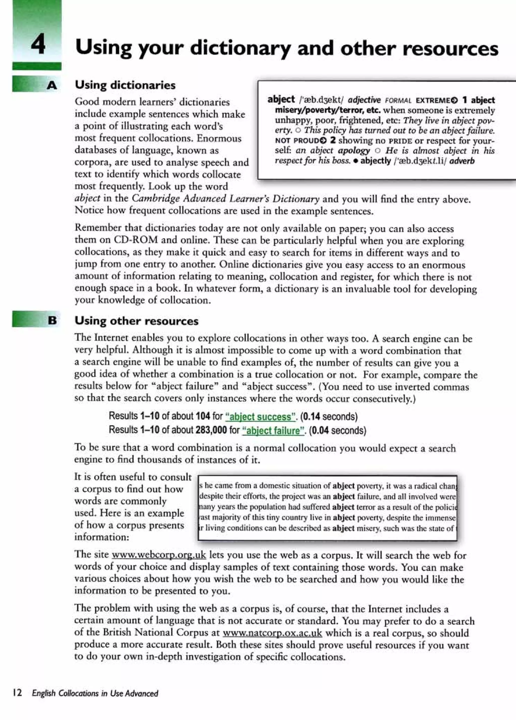 English collocations advanced