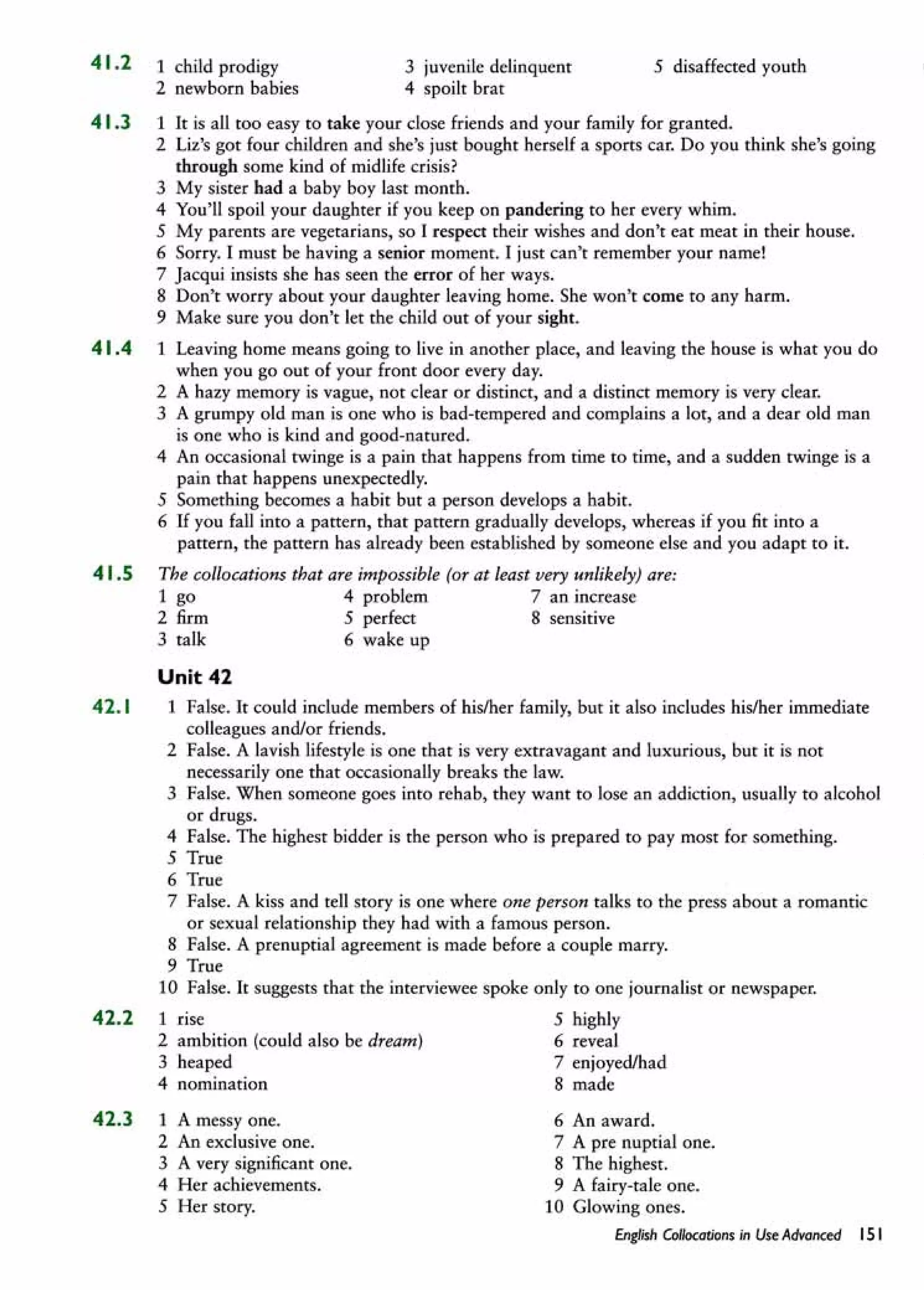 English collocations advanced
