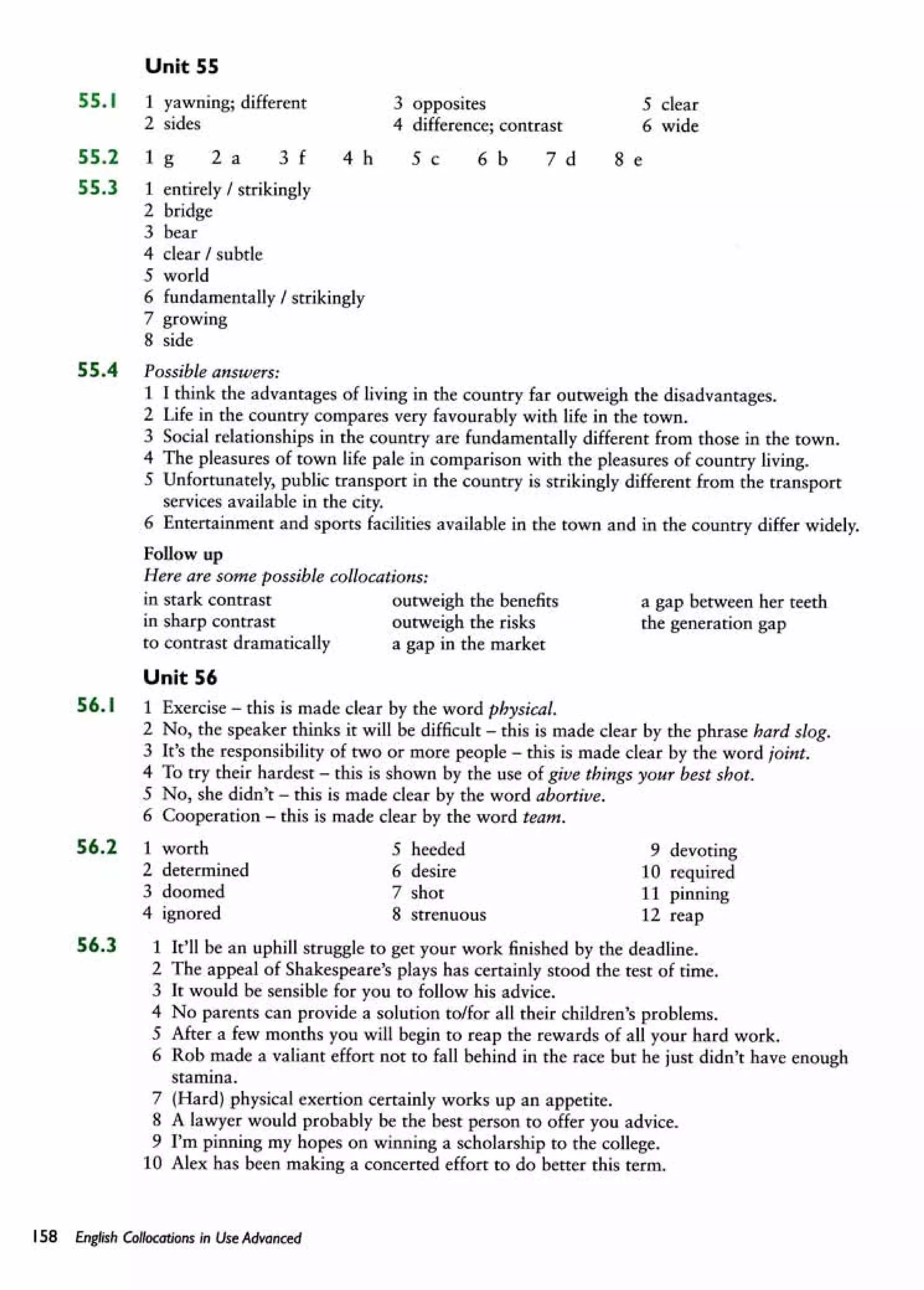 English collocations advanced