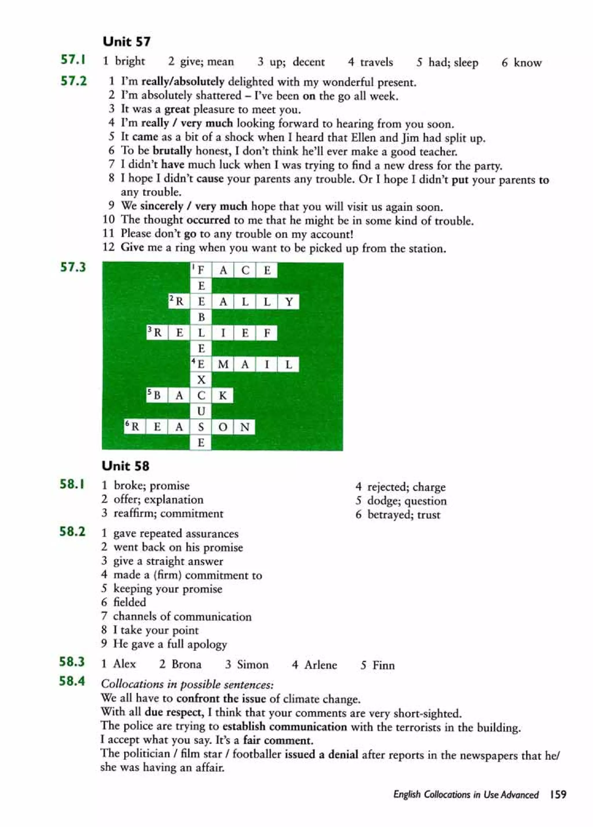 English collocations advanced