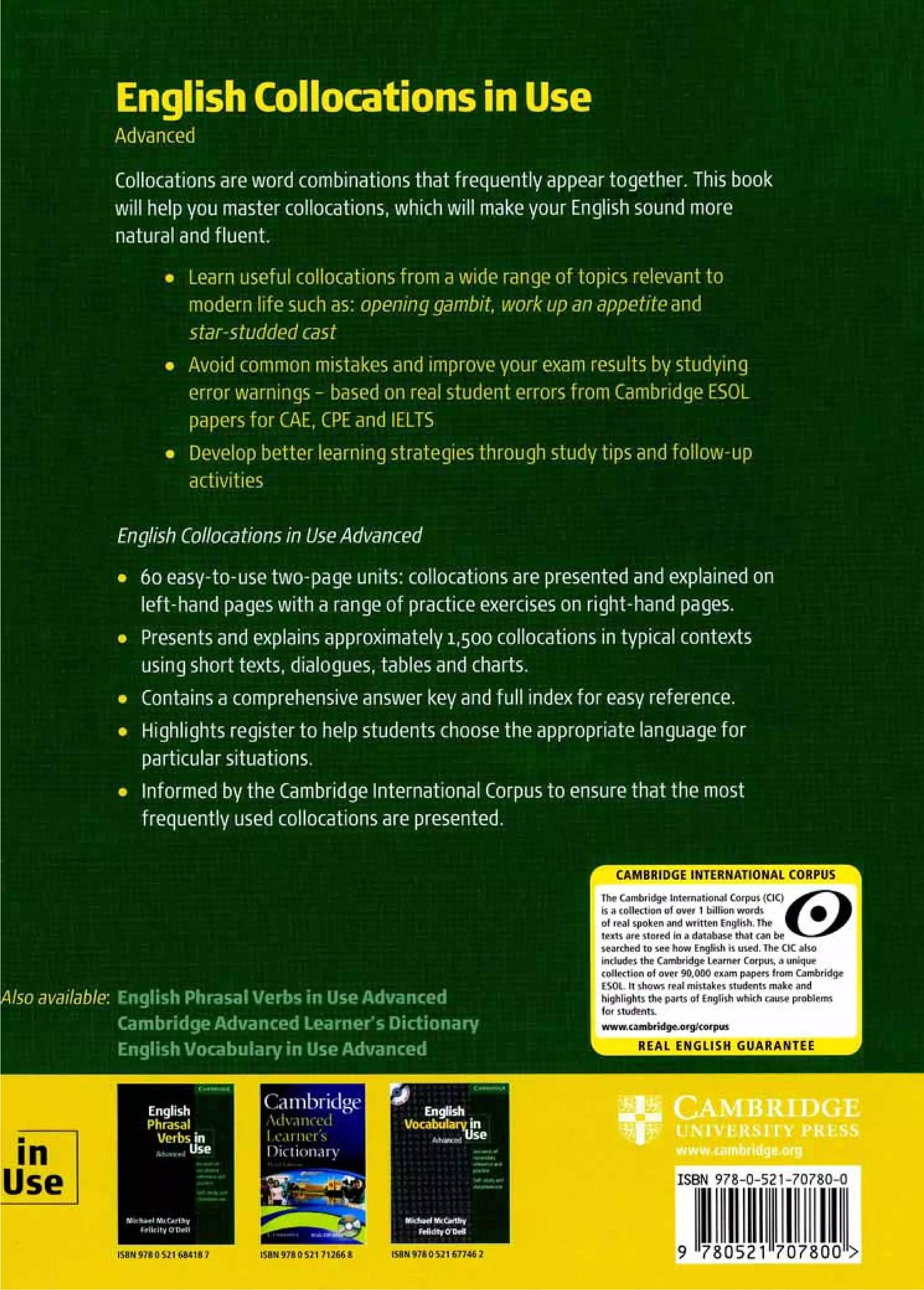 English collocations advanced