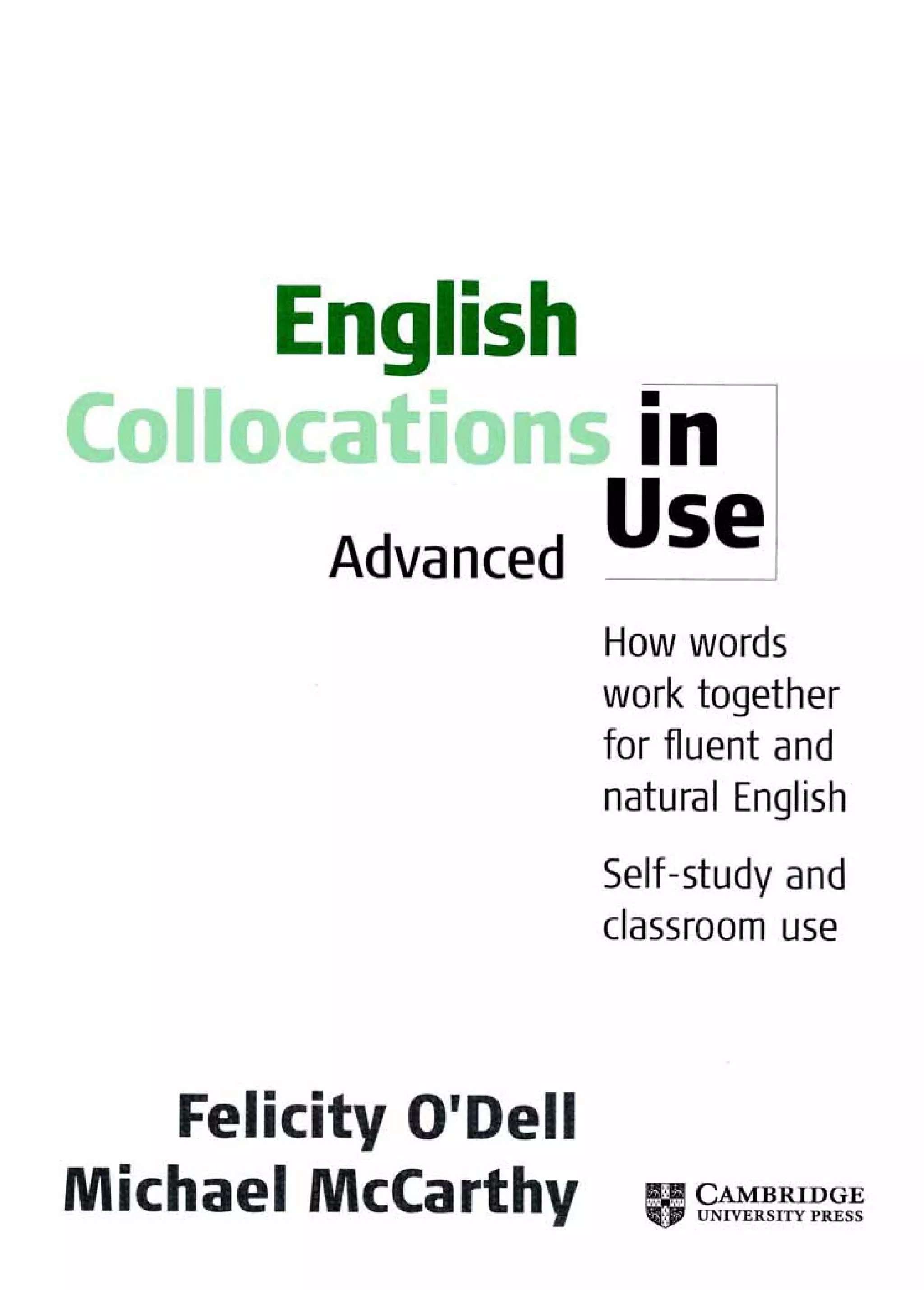 English collocations advanced
