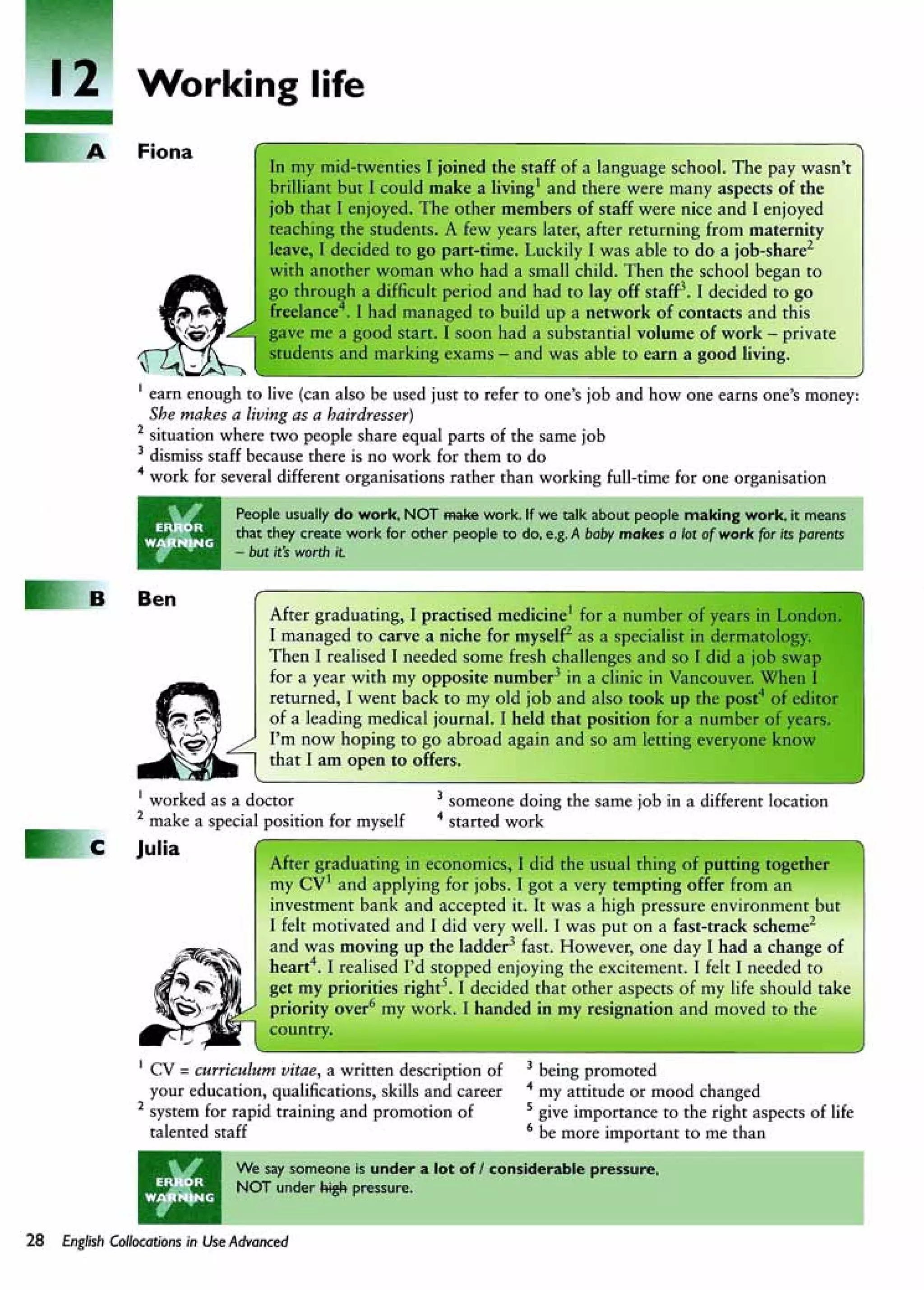 English collocations advanced