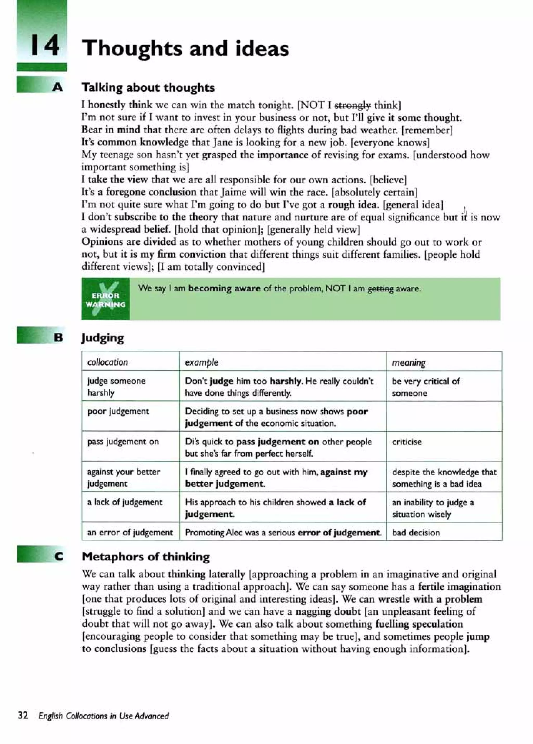 English collocations advanced