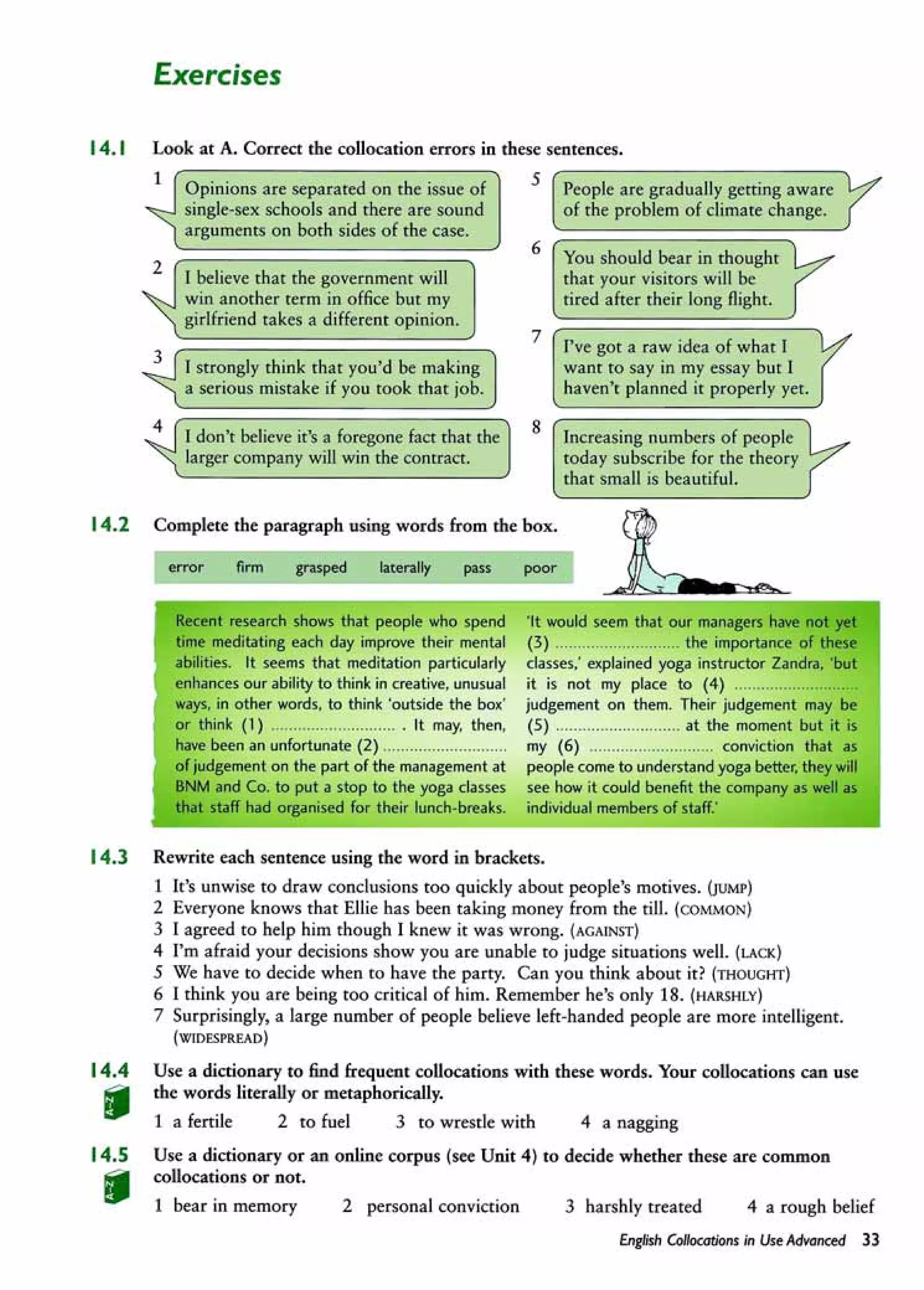 English collocations advanced