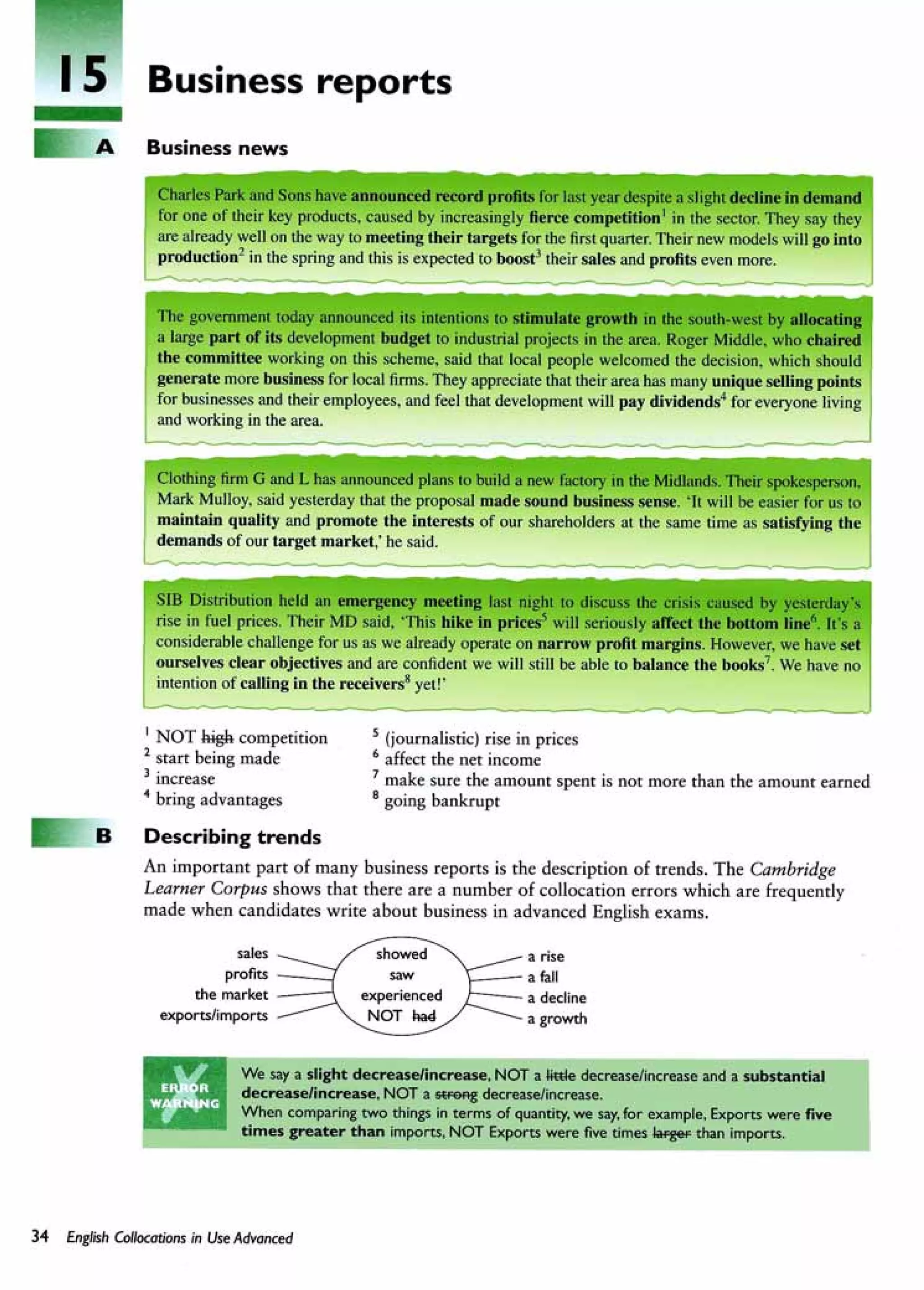 English collocations advanced