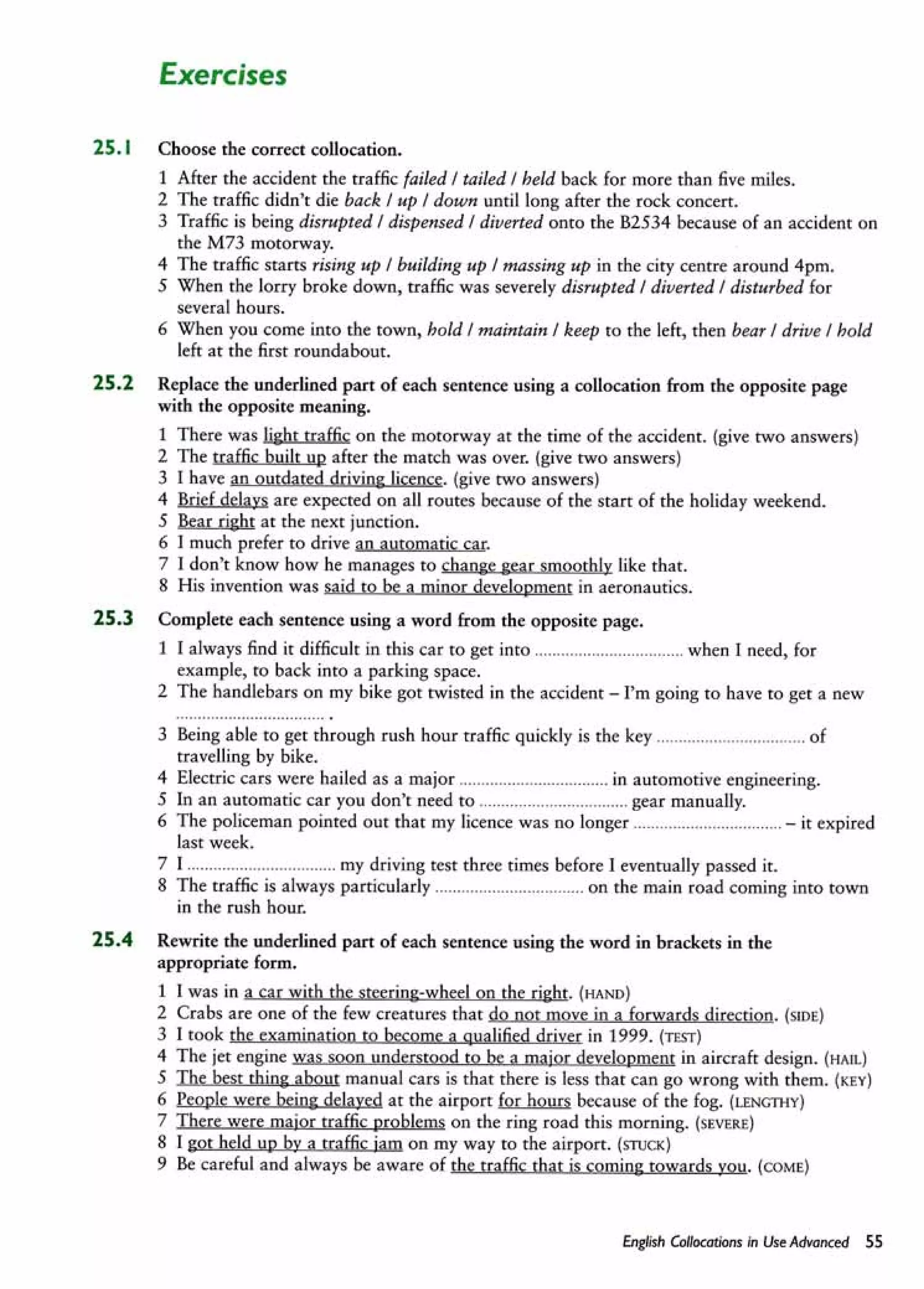 English collocations advanced