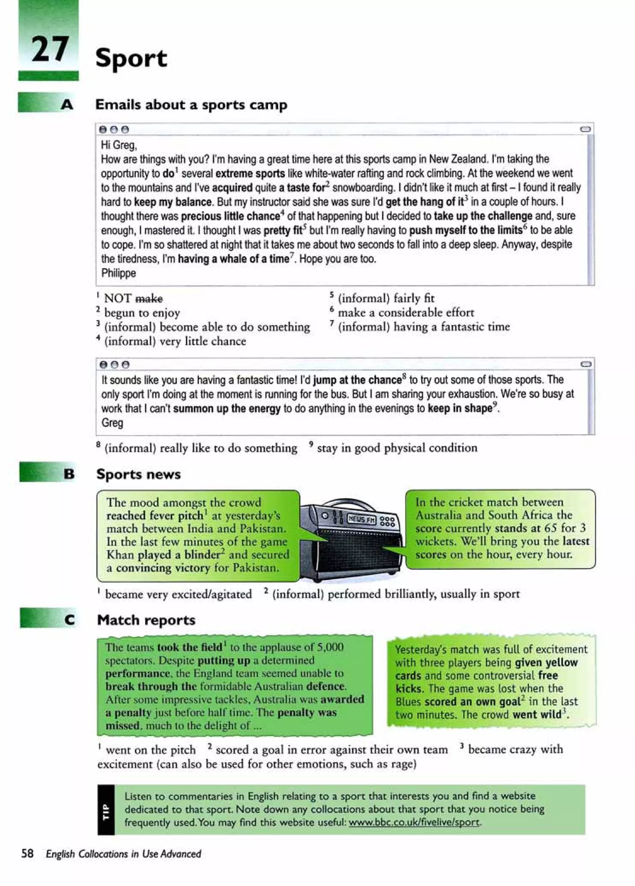 English collocations advanced