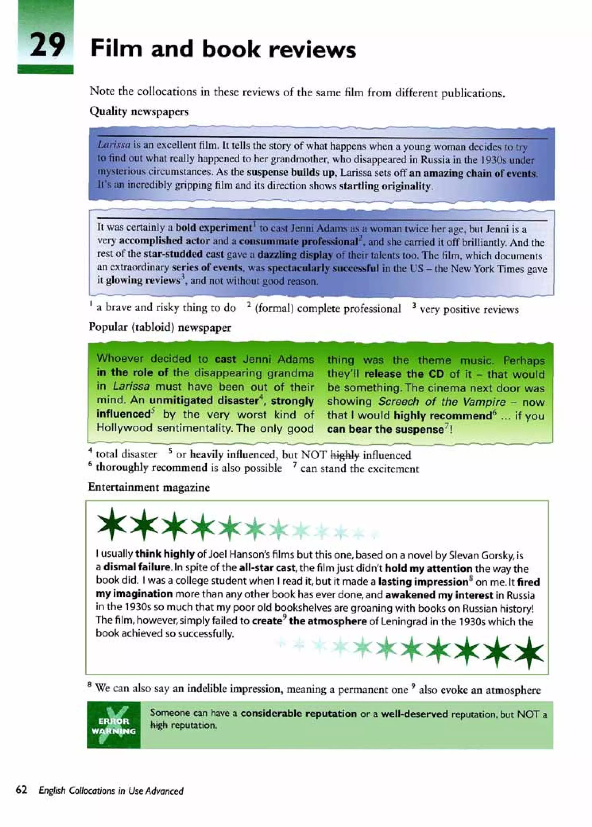 English collocations advanced