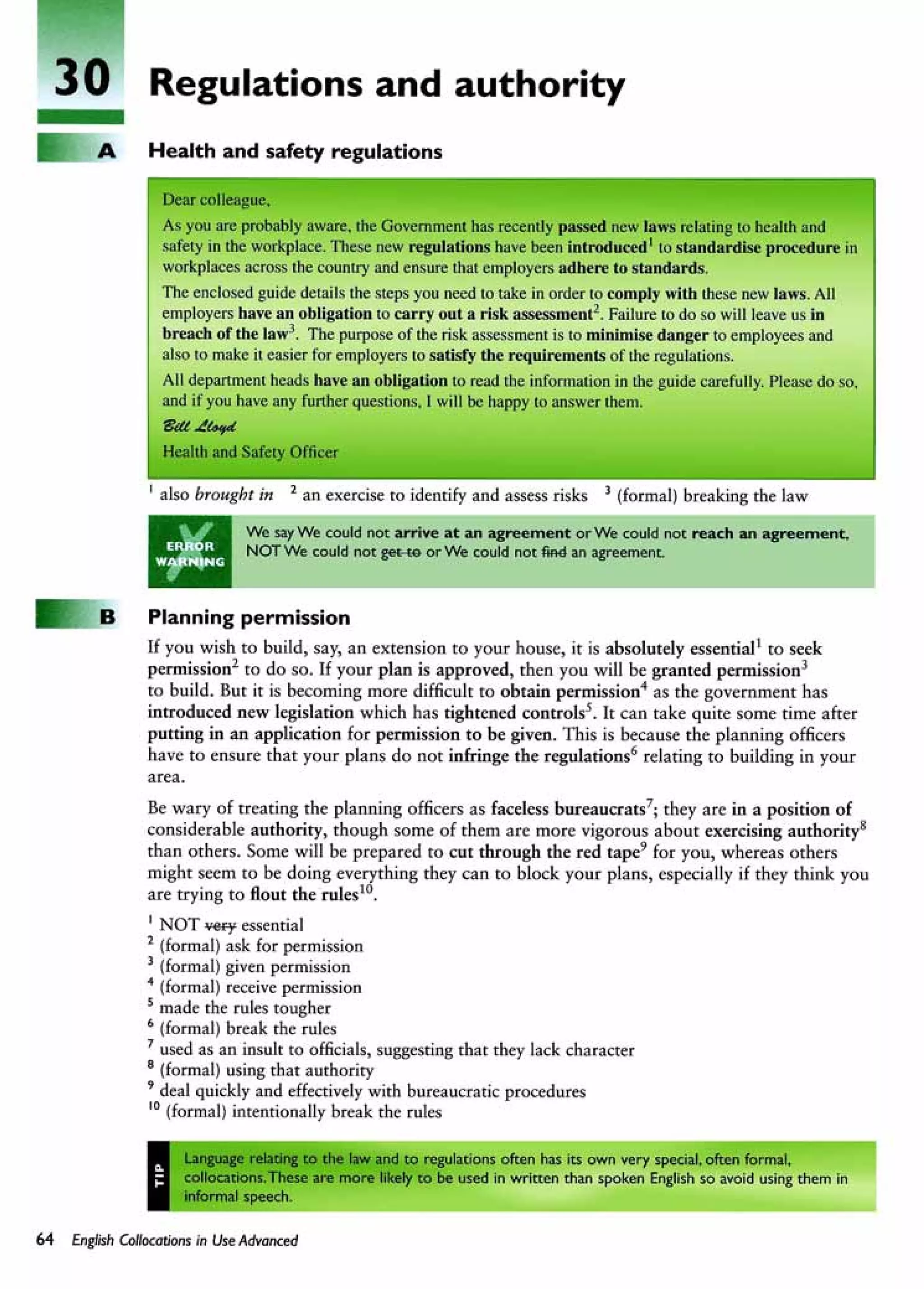 English collocations advanced
