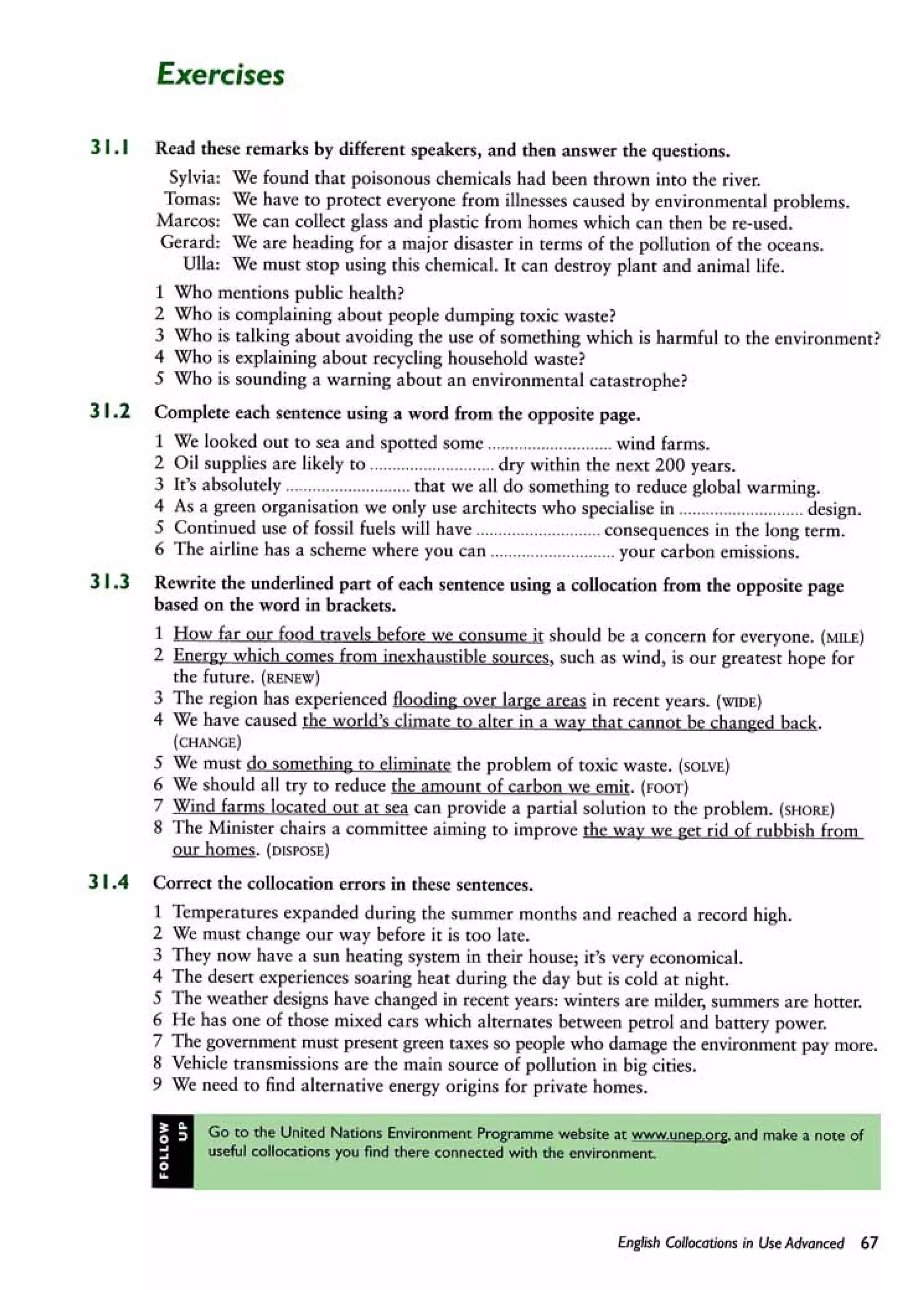 English collocations advanced