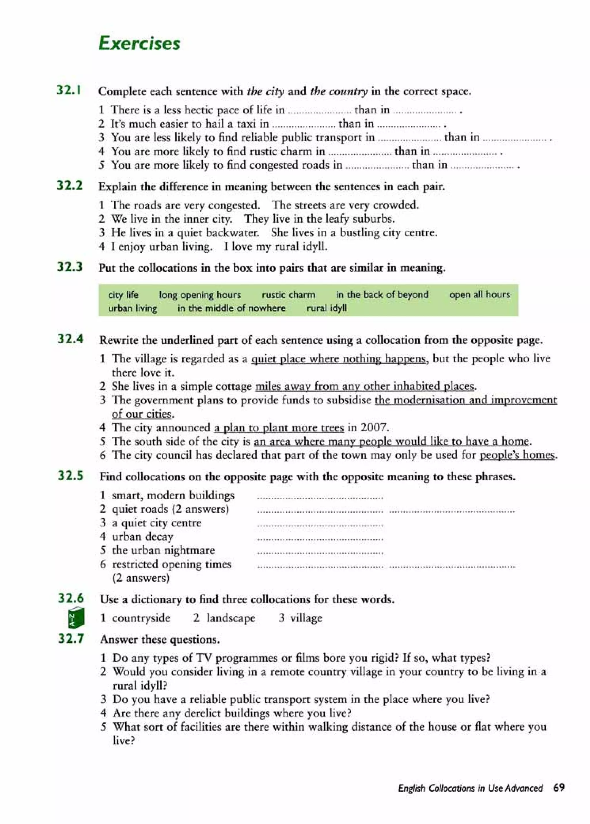 English collocations advanced