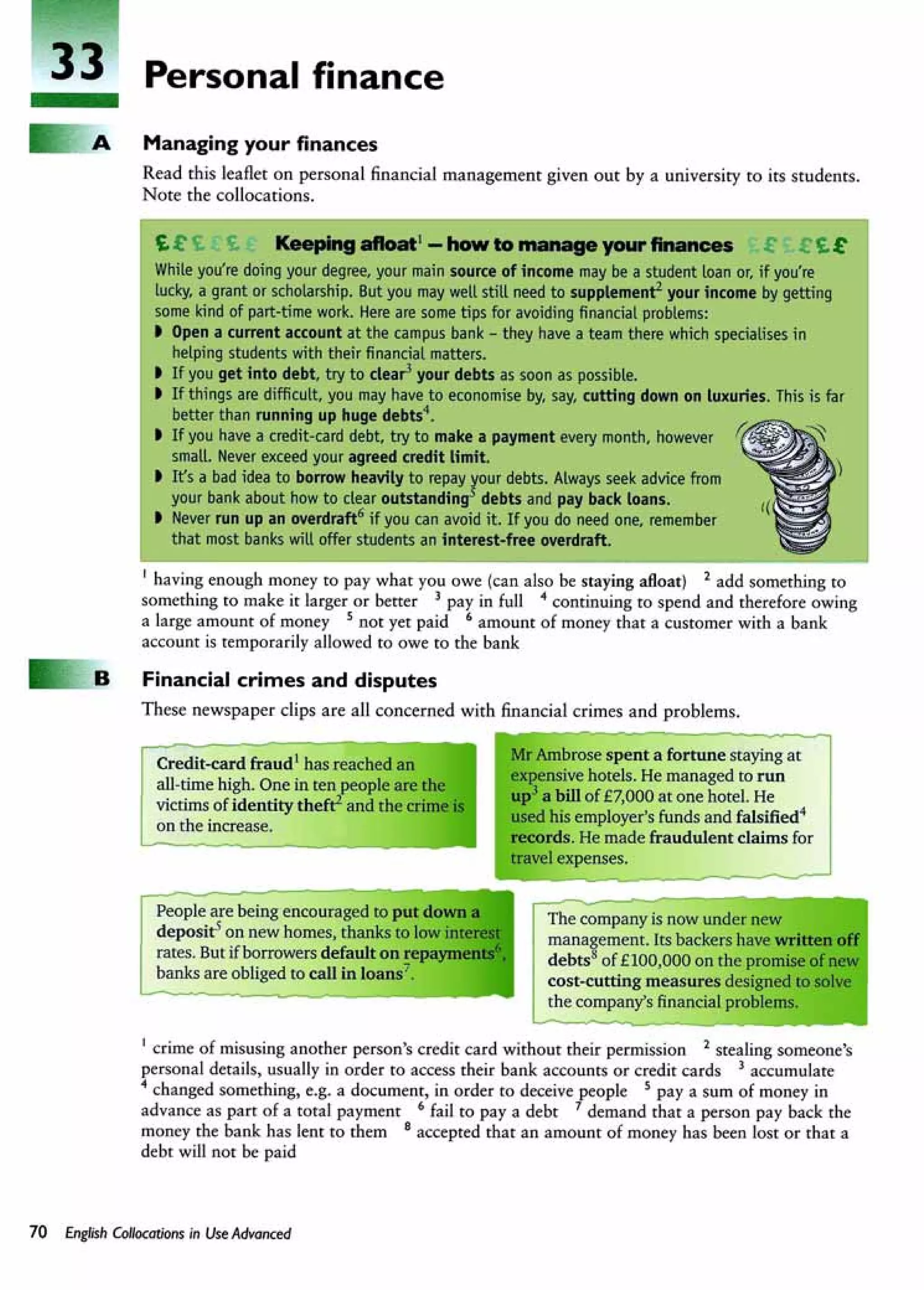 English collocations advanced