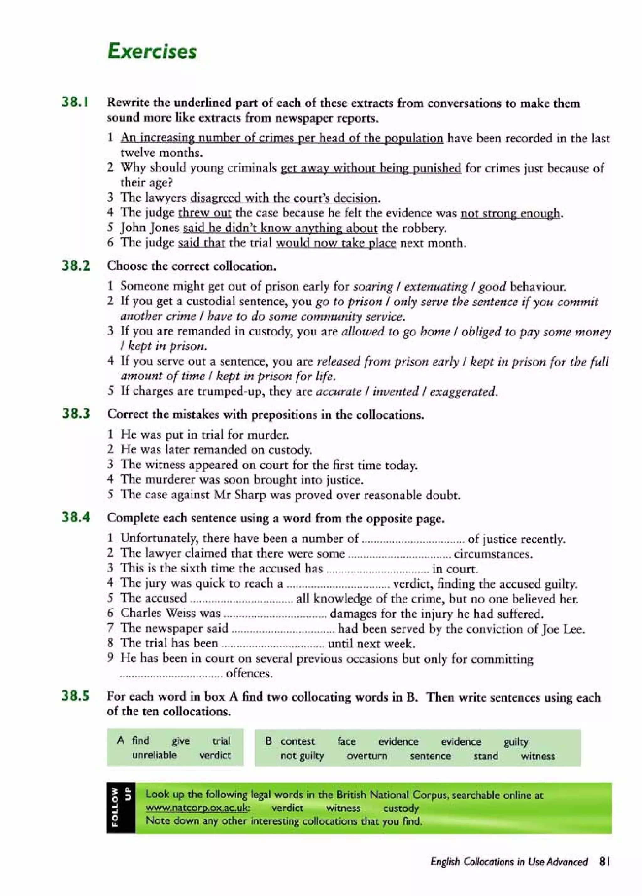English collocations advanced