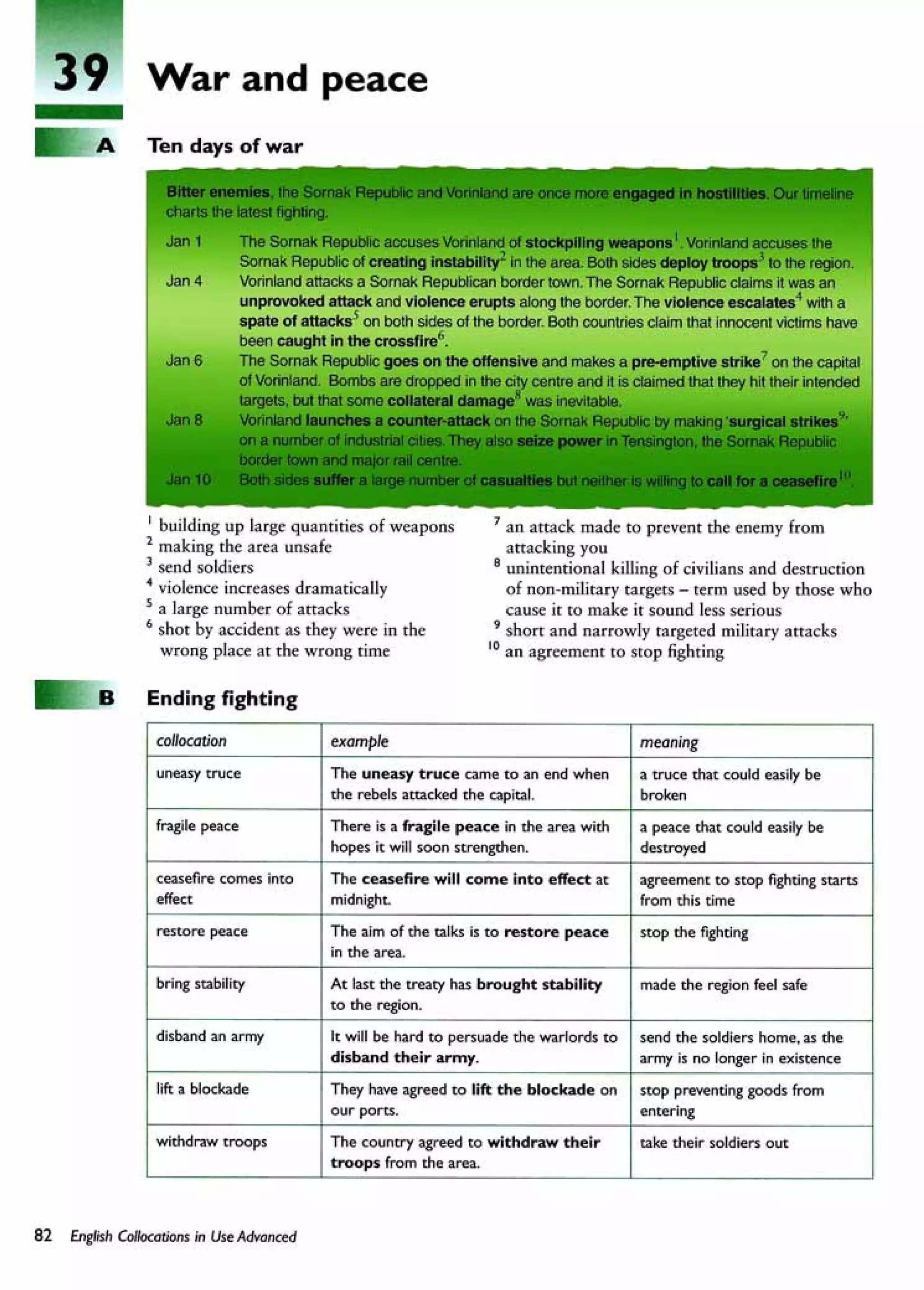 English collocations advanced