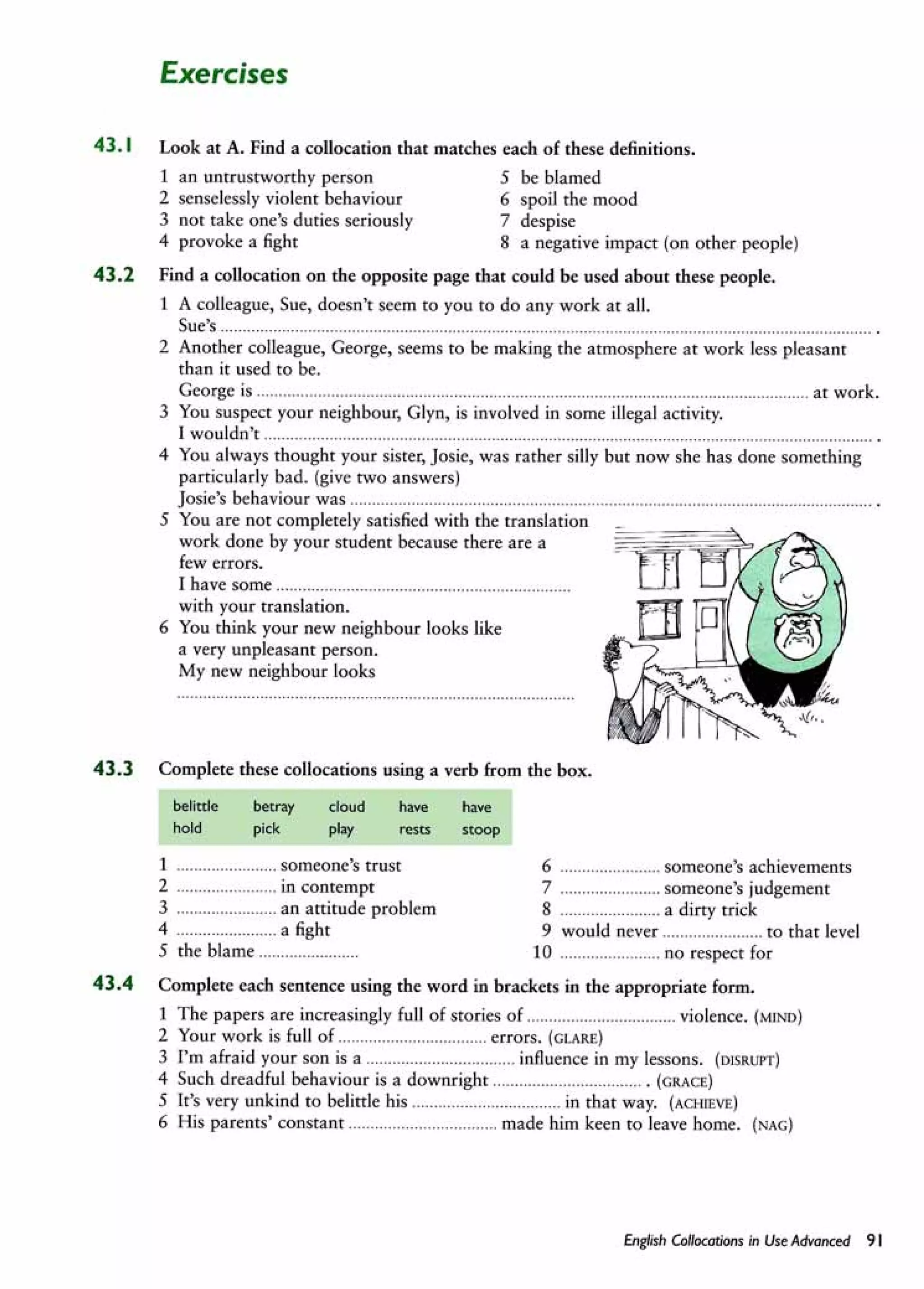 English collocations advanced