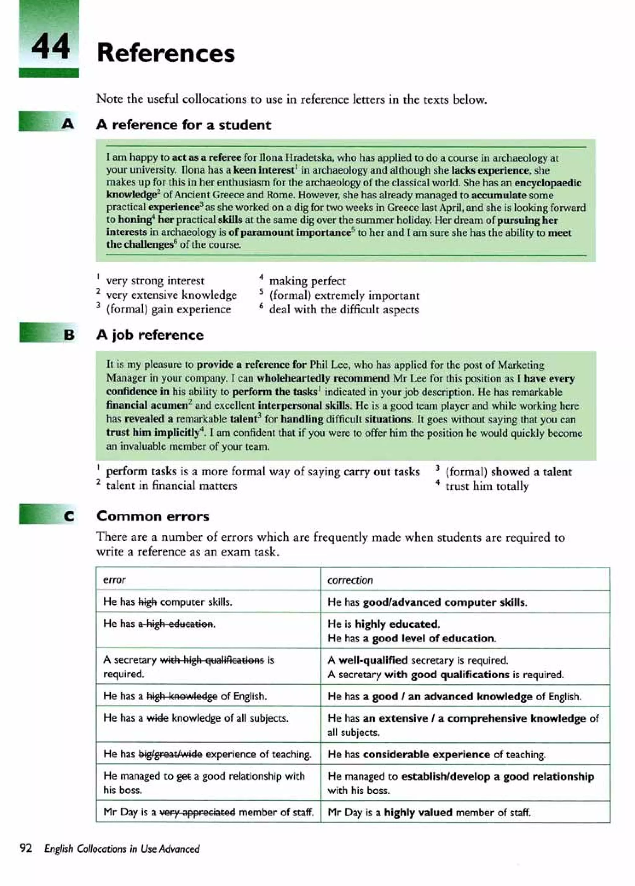 English collocations advanced