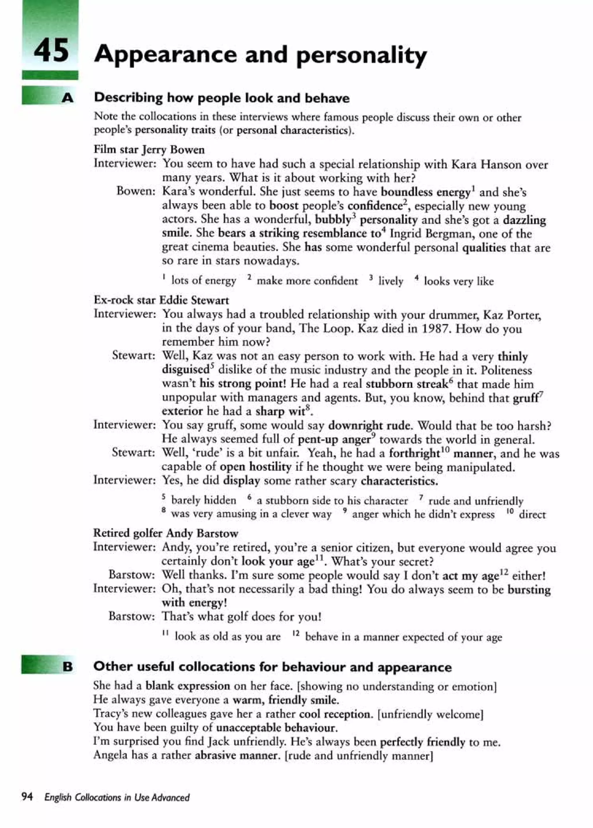 English collocations advanced