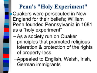 English Colonies during colonial times.. | PPTX