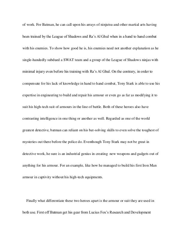 an example of a compare and contrast essay