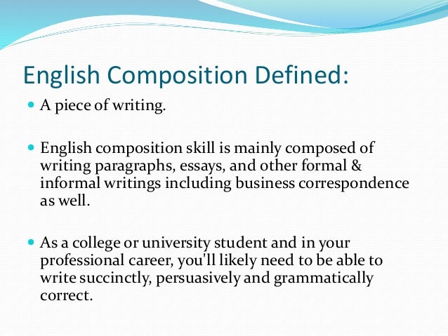 define composition in english