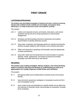 English content standards and grade level expectations Puerto Rico 2007 ...